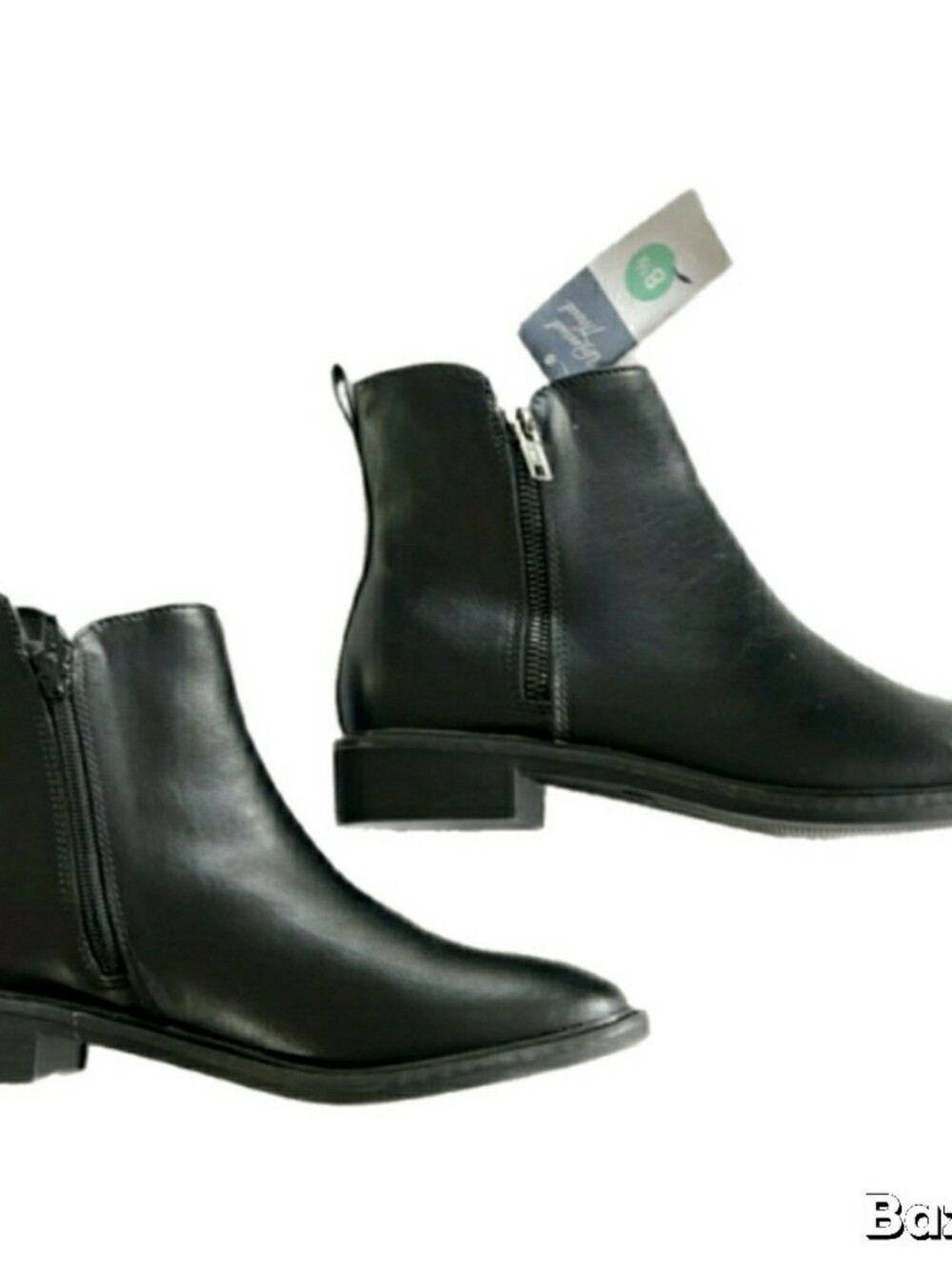 Universal Thread Brenna Black Women's  Ankle Boots - Sleek Side-Zip, 8.5